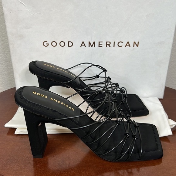 Good American Black Neoprene Caged Mule Size 5 - Picture 4 of 9
